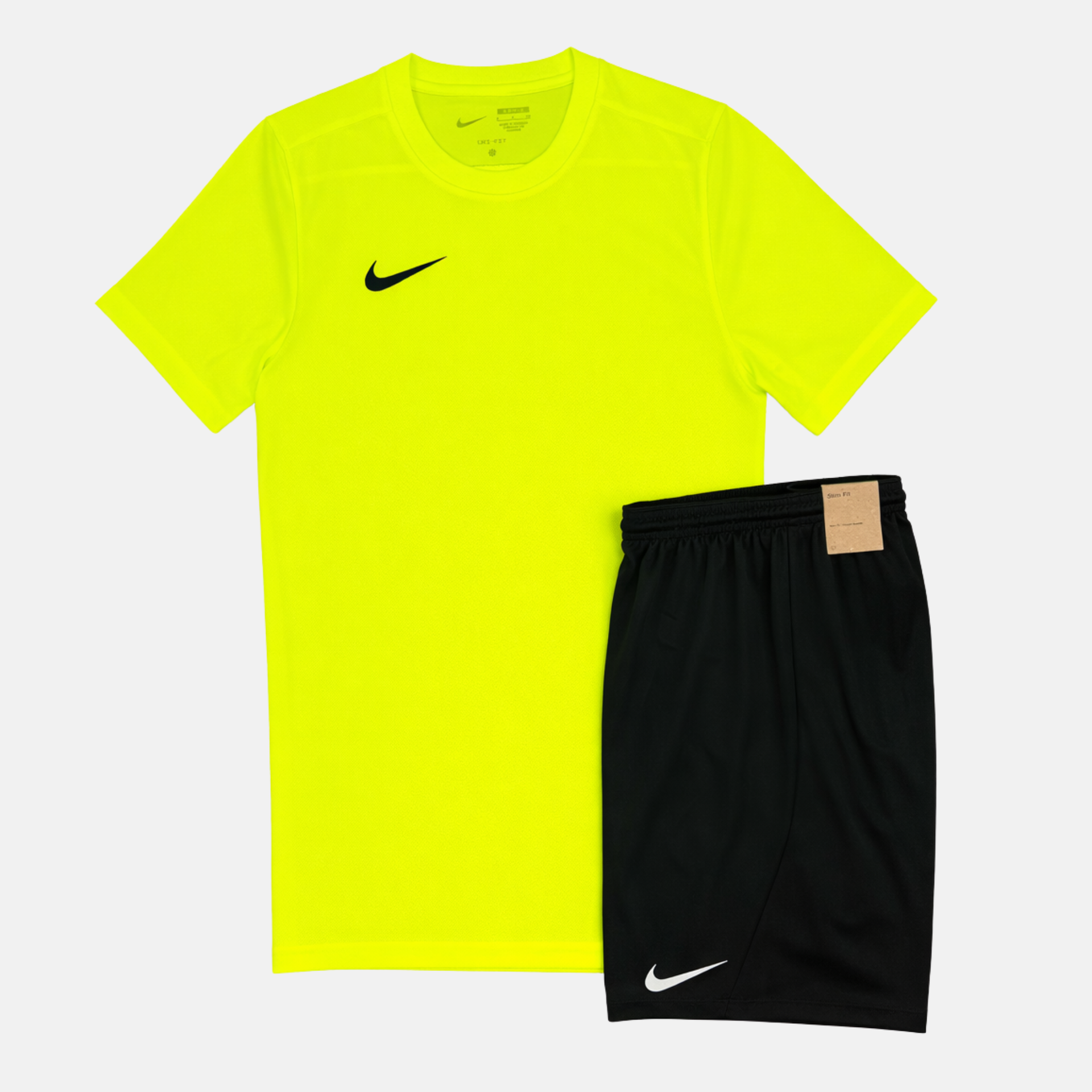 Dri Fit Tshirt Shorts Set Volt Green Black