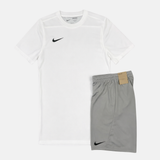 Nike Dri-Fit Tshirt / Shorts Set - White/Grey