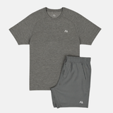 Agaru Form Core T-Shirt / Short Set - Stone/Grey