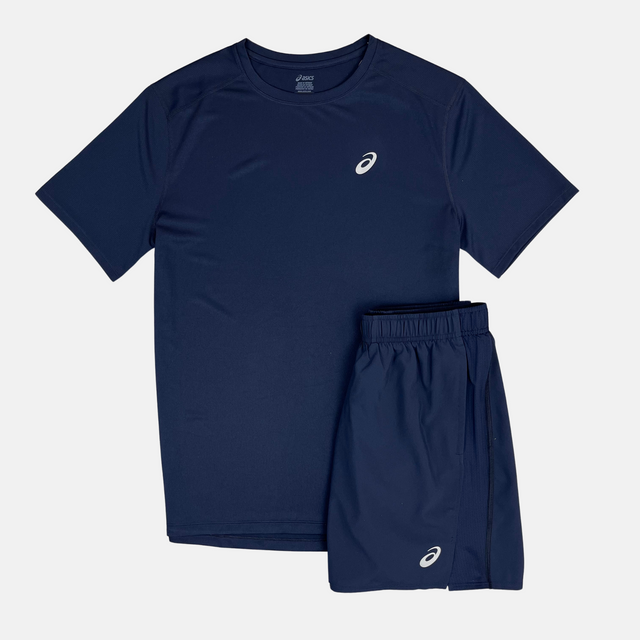 Asics Core T-Shirt / Shorts Set - Navy