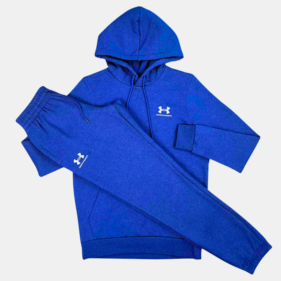 Under Armour Essential Fleece Tracksuit - Royal Blue