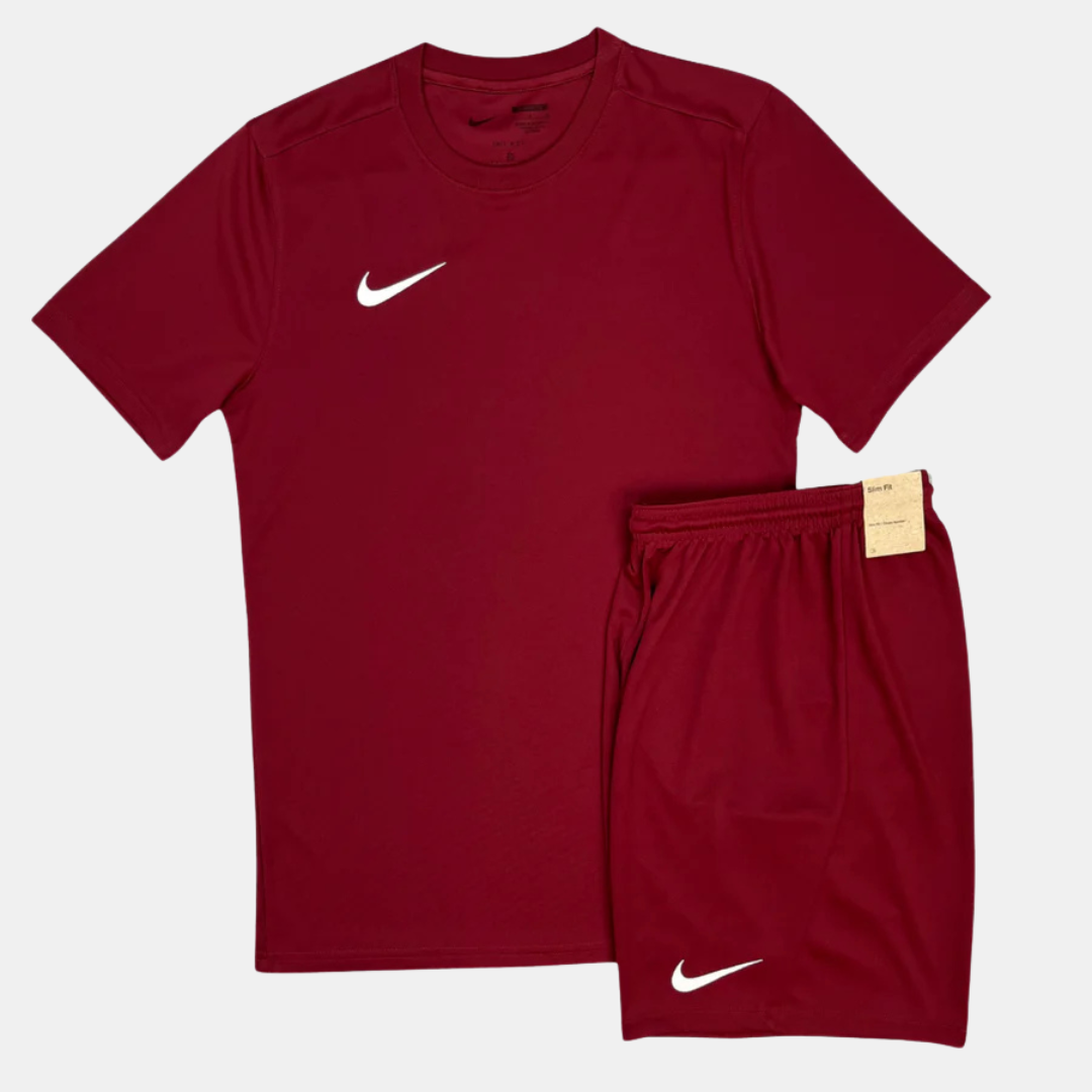 Nike Dri-Fit Tshirt / Shorts Set - Burgundy