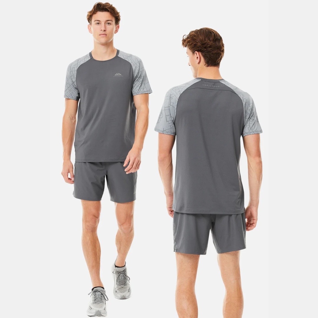 Trailberg Geneva T-Shirt / Shorts Set - Charcoal Grey