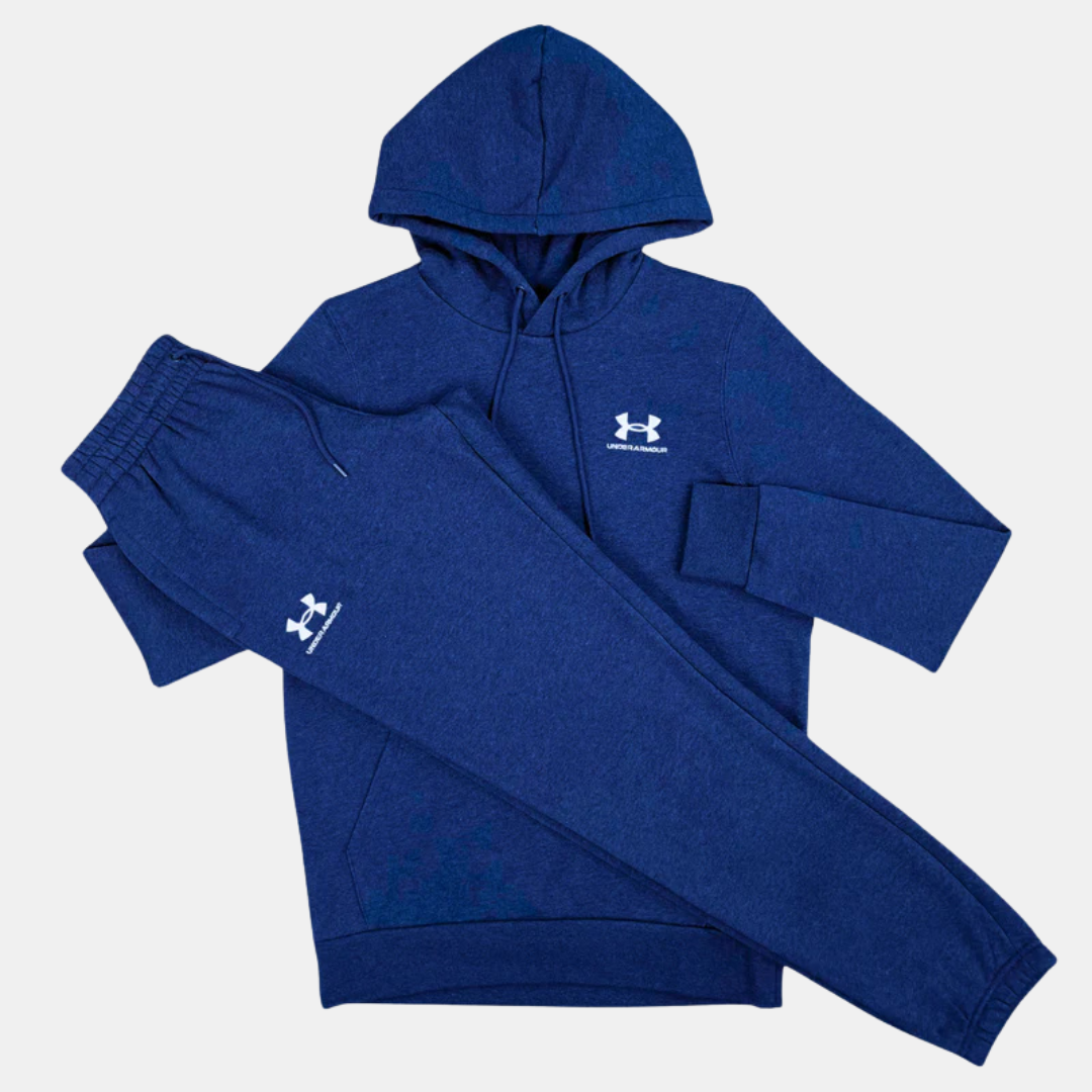 Under Armour Essential Fleece Tracksuit - Navy Blue