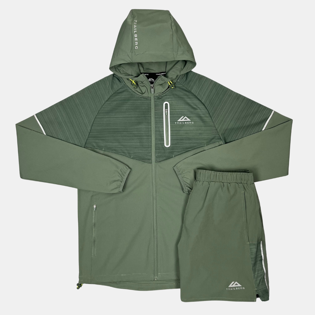 Trailberg Cloud AW24 Hood / Shorts Set - Forest Green