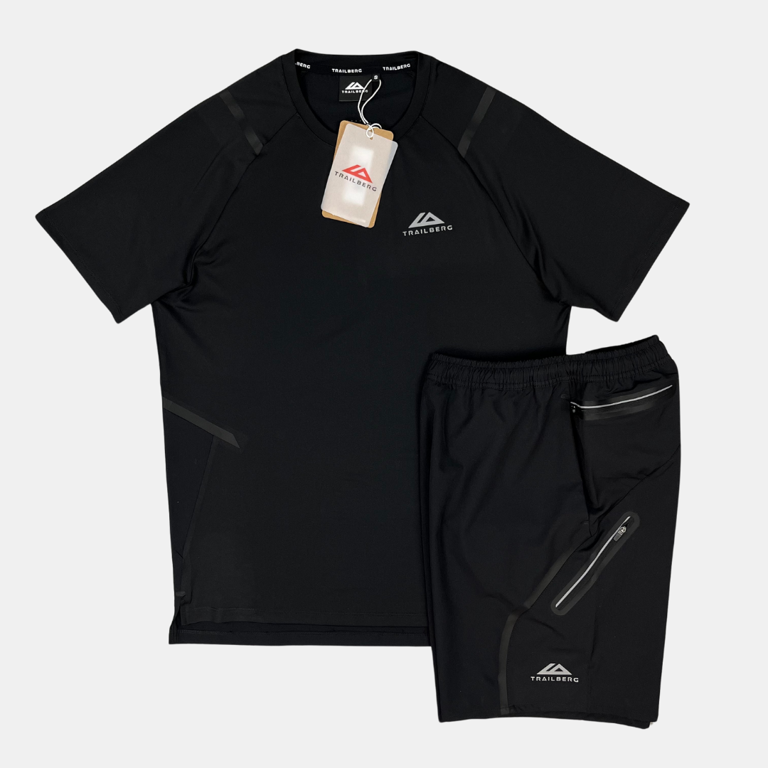 Trailberg Tech T-Shirt / Shorts Set - Black