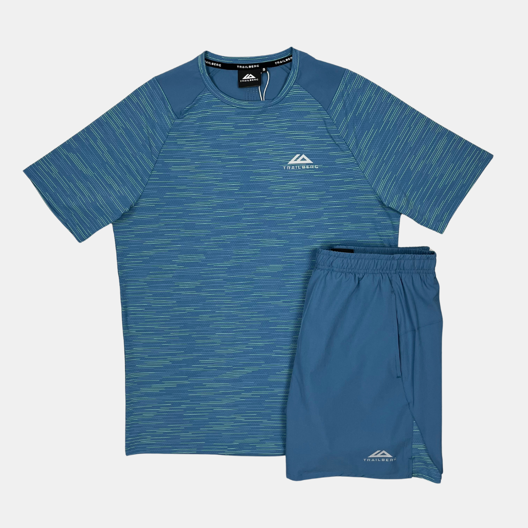 Trailberg Element T-Shirt / Shorts Set - Stellar Blue