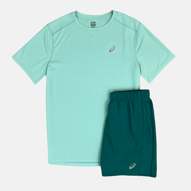 Asics Core T-Shirt / Shorts Set - Mint/Teal