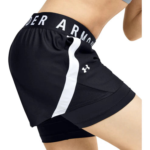 Under Armour Women's Play Up 2 In 1 Running Shorts - Black