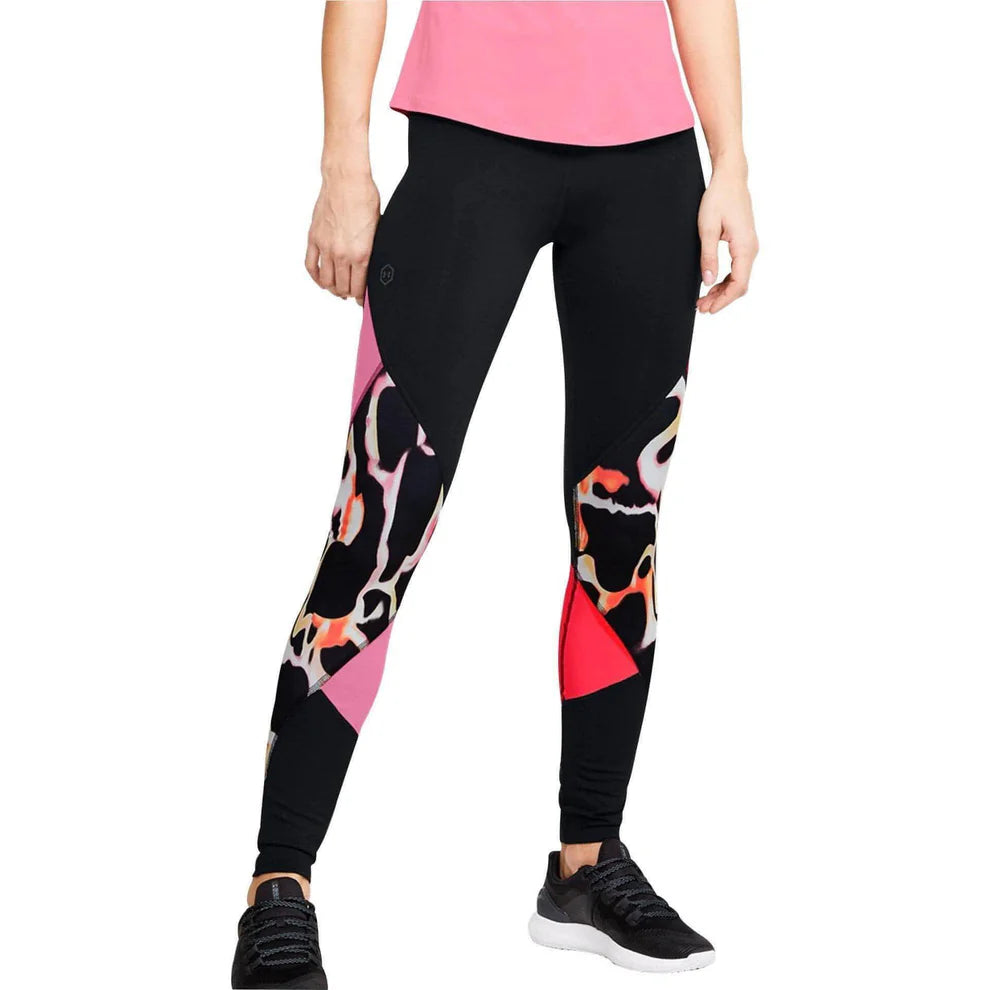 Under Armour Women's Rush Print Block Leggings - Black