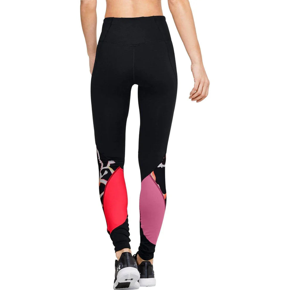 Under Armour Women's Rush Print Block Leggings - Black