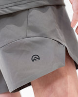 Flux Junior Graphic Logo T-Shirt / Shorts Set - Grey/Slate