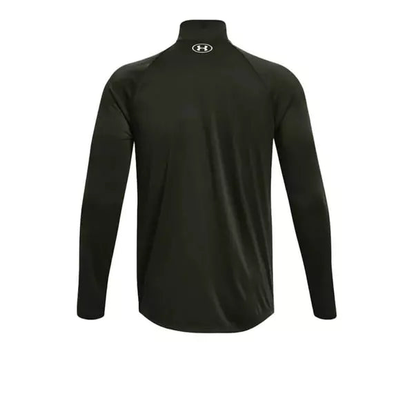 UNDER ARMOUR TECH HALF ZIP TOP BAROQUE GREEN