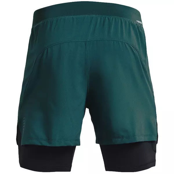 UNDER ARMOUR ISO-CHILL RUN 2-IN-1 SHORTS - TEAL