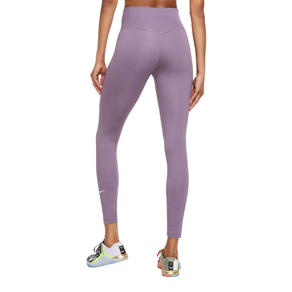 NIKE Womens Purple Stretch Pocketed Mid-rise Tight Fit Full Length