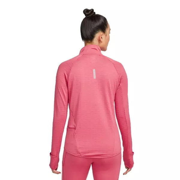 NIKE THERMA-FIT ELEMENT 1/2 ZIP WOMEN'S RUNNING TOP - ARCHAEO PINK