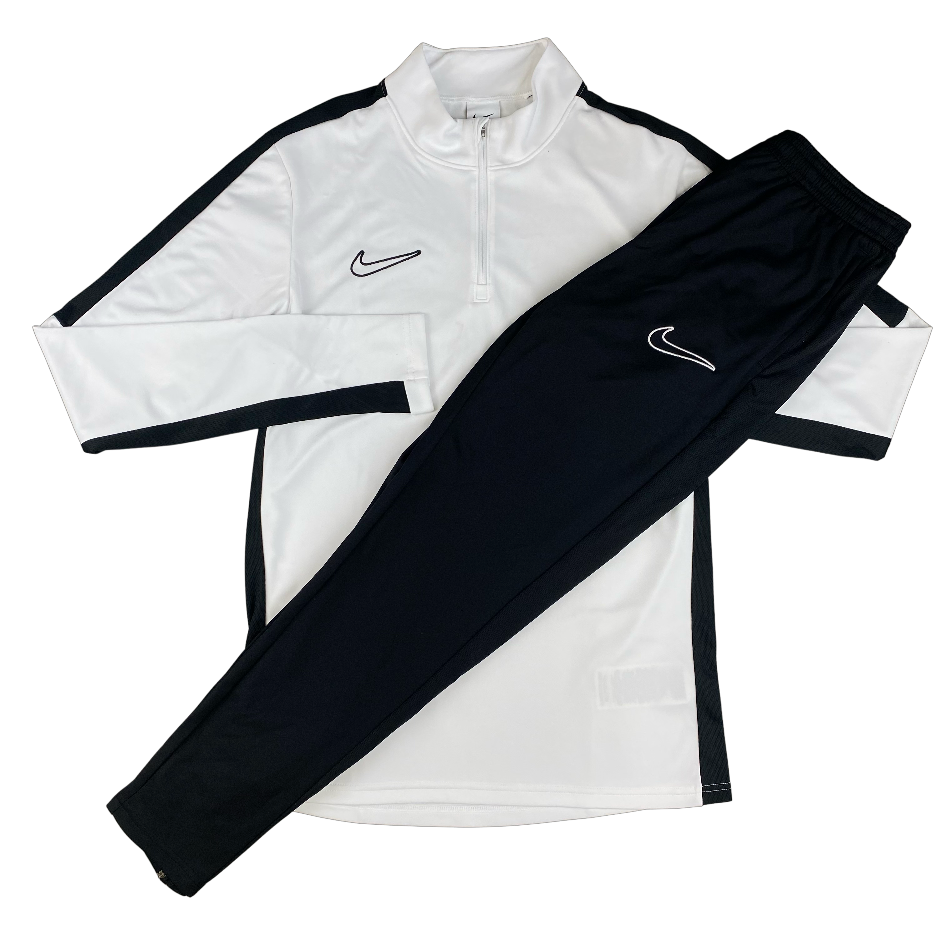 NIKE ACADEMY DRILL TRACKSUIT - WHITE / BLACK