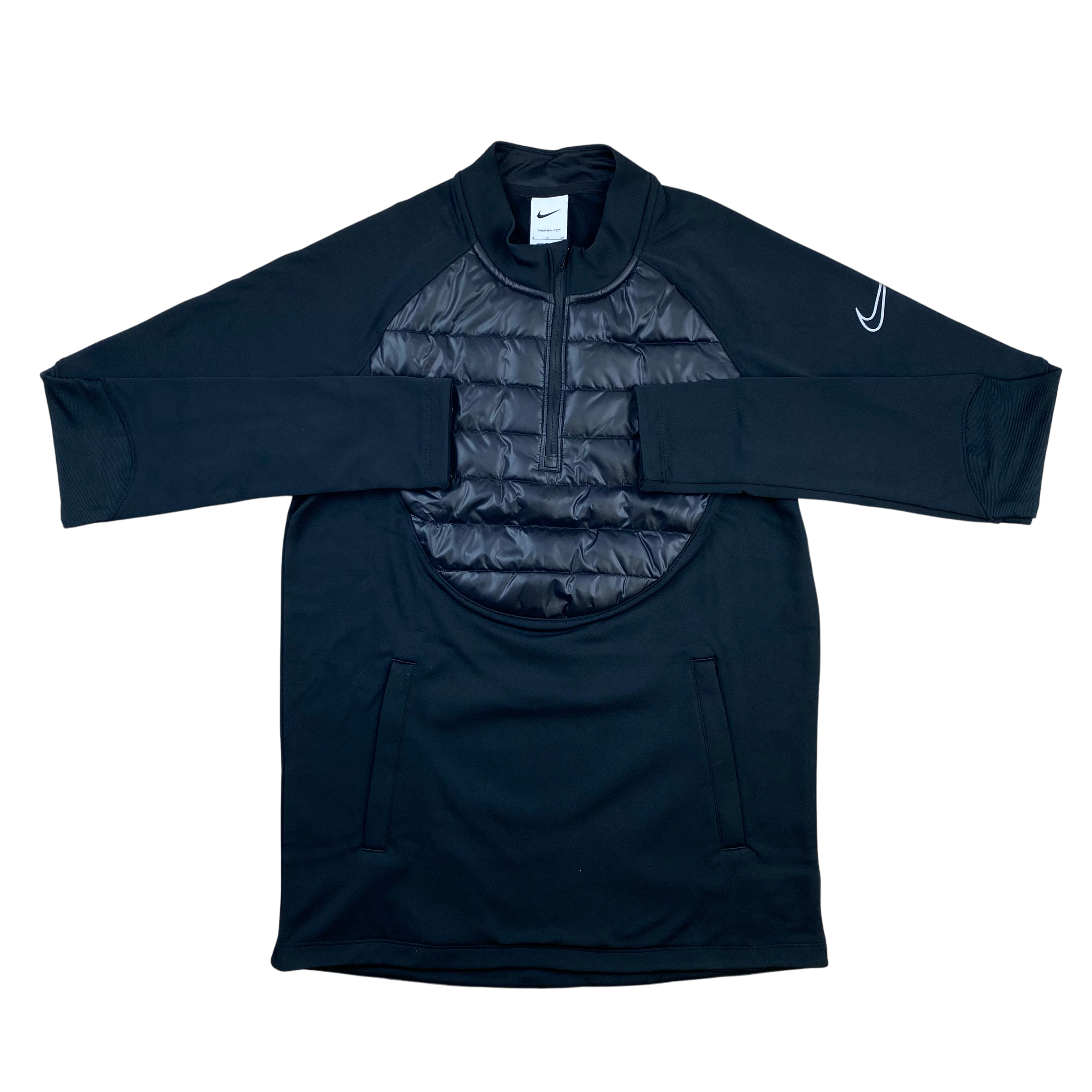 NIKE THERMA DRILL HALF ZIP - BLACK / SILVER