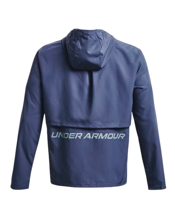 UNDER ARMOUR STORM RUN HOODED JACKET BLUE GREY