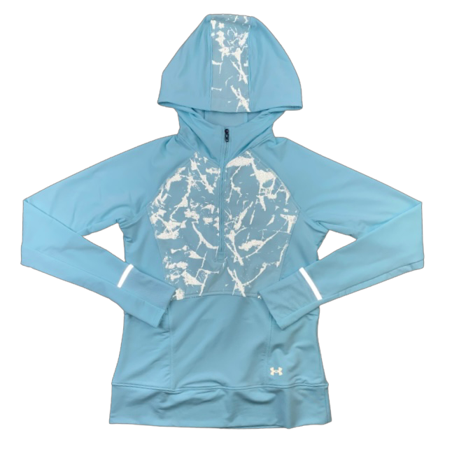 UNDER ARMOUR WOMEN'S OUTRUN THE COLD HALF-ZIP JACKET - REFLECTIVE BLUE