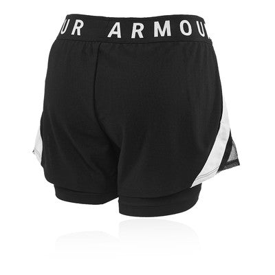 UNDER ARMOUR WOMEN'S  2-IN-1 SHORTS - BLACK