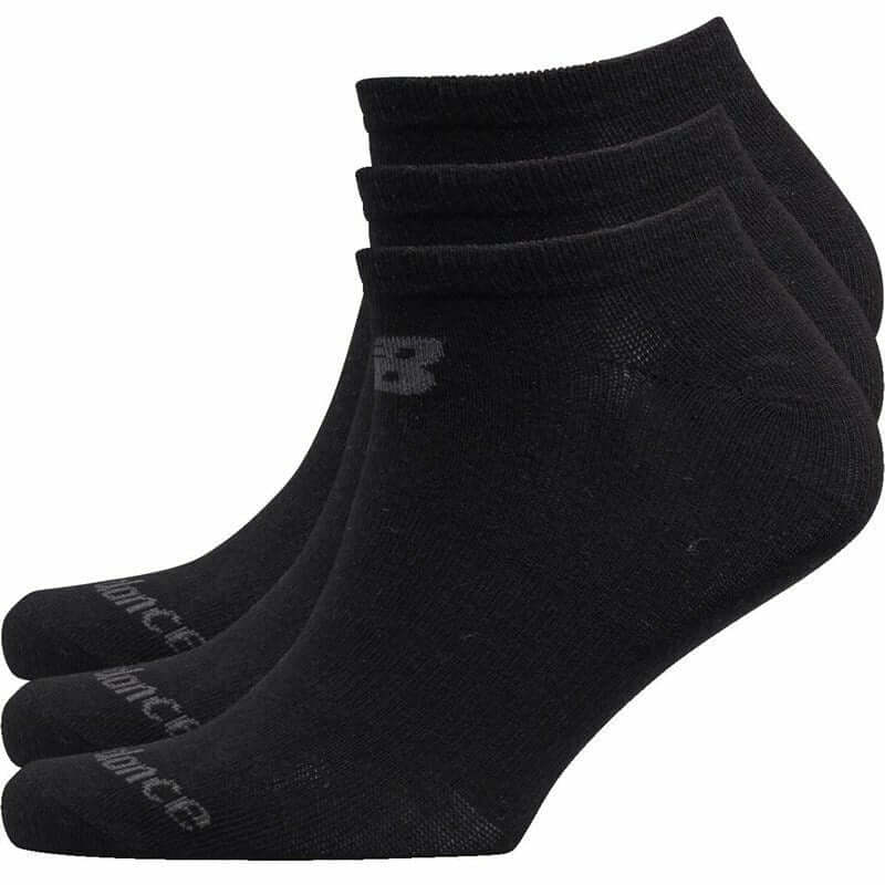 New Balance Three Pack No Show Socks - Black